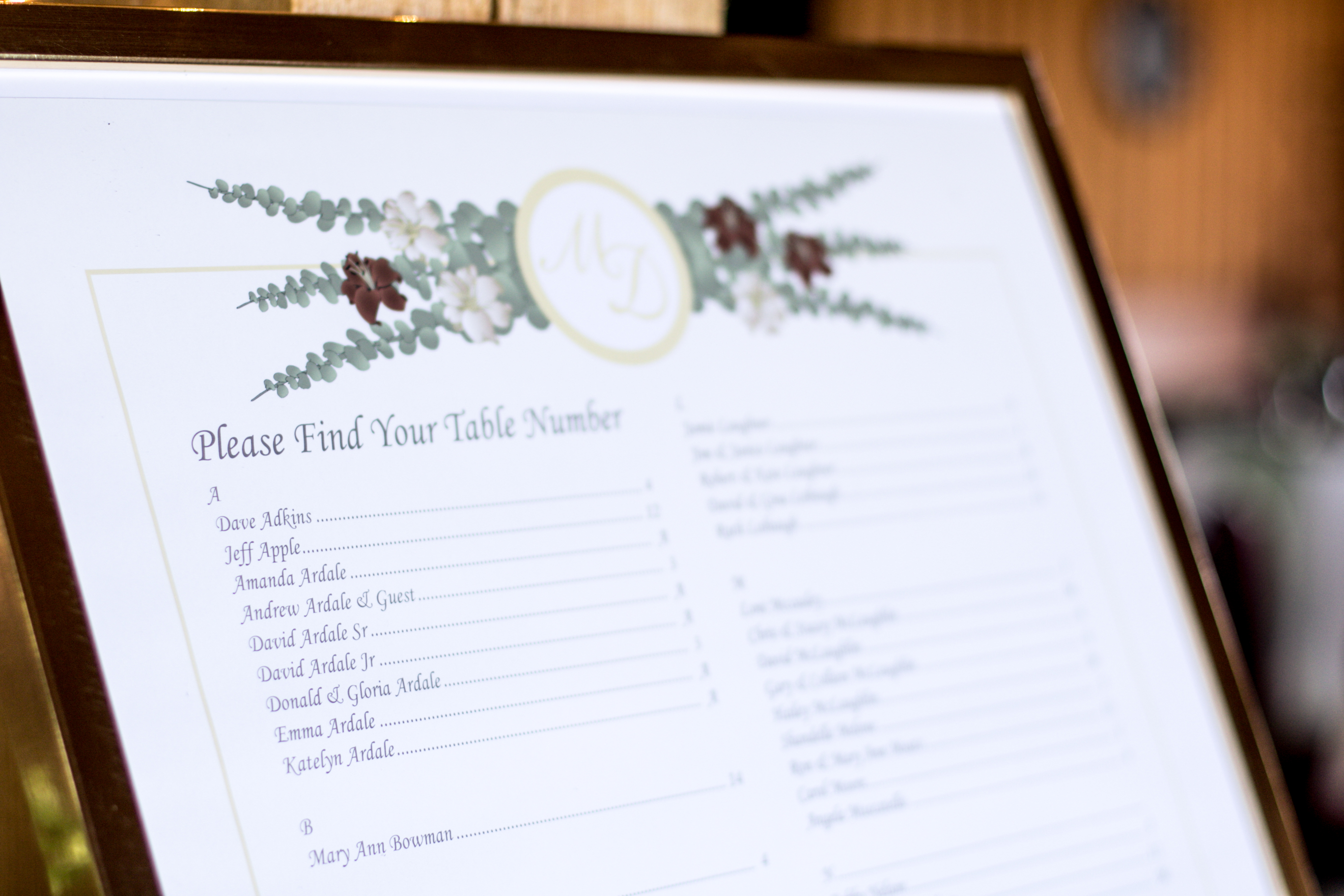 Seating Chart Close-up, Enon Valley Venue